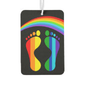 Coolste Pride Regenbogen Füße Autolufterfrischer (Rückseite)