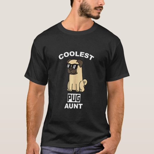 Coolste Pug-Tante Hund T-Shirt (Vorderseite)