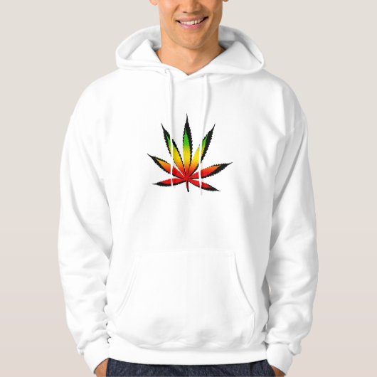 Coolste Reggae Jamaica Rasta Leaf Custom Hoodie (Vorderseite)