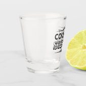 Coolste Schwester je Bar Typografie lustig Schnapsglas (Links)