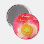Coolste Tante je! Magnet-Geschenke Rosa Roter Mohn Magnet (Vorderseite/Rückseite)