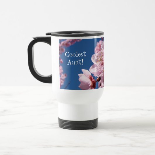 Coolste Tante! Reisecoffe-Tasse Rosa Blüten Reisebecher (Links)