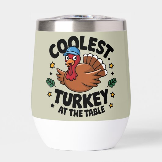 Coolste Truthahn am Tisch Thanksgiving-Dinner (Vorderseite)