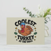 Coolste Türkei beim Erntedank am Tisch Einladung (Stehend Vorderseite)