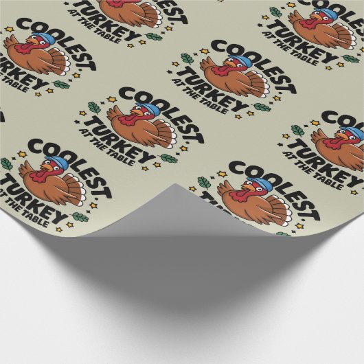 Coolste Türkei beim Erntedank am Tisch Geschenkpapier (Ecke)