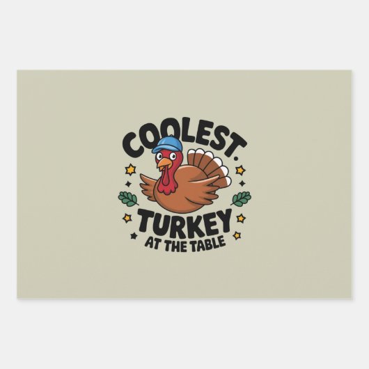 Coolste Türkei beim Erntedank am Tisch Geschenkpapier Set (Vorderseite)