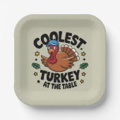 Coolste Türkei beim Erntedank am Tisch Pappteller (Vorderseite)