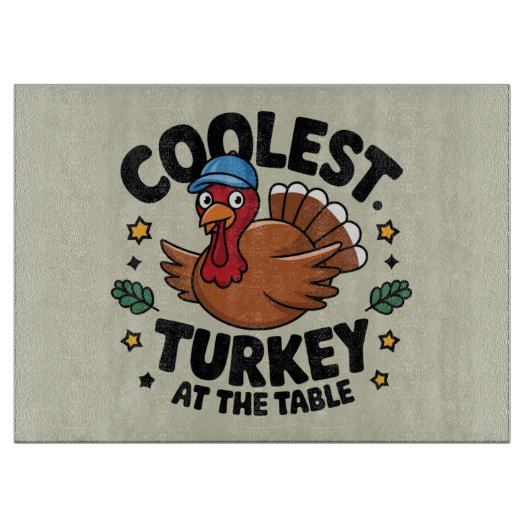 Coolste Türkei beim Erntedank am Tisch Schneidebrett (Vorderseite)