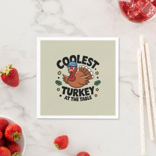 Coolste Türkei beim Erntedank am Tisch Serviette (Beispiel)