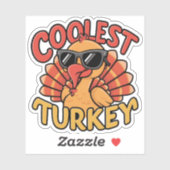 Coolste Türkei Kinder Erntedank Aufkleber (Blatt)