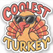 Coolste Türkei Kinder Erntedank Aufkleber (Vorderseite)