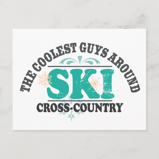 Coolste Typ XC Ski Postkarte (Vorderseite)