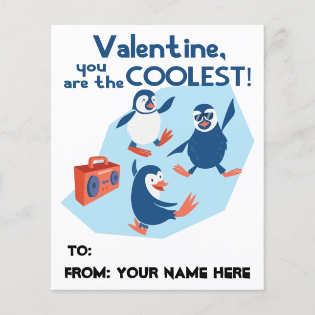 Coolste Valentine Dancing Pinguine Jungs Kinder (Vorderseite)