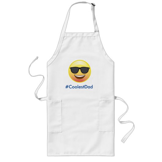 Coolste Vater Emoji Sonnenbrillen GRILLEN, die Lange Schürze (Vorne)