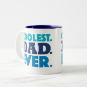 Coolste Vater-überhaupt Tasse, blau Zweifarbige Tasse (Vorderseite Links)