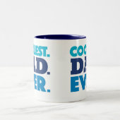 Coolste Vater-überhaupt Tasse, blau Zweifarbige Tasse (Mittel)