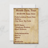 Coolste Vintage Baseball-Einladungen, IHRER TEXT Einladung (Rückseite)