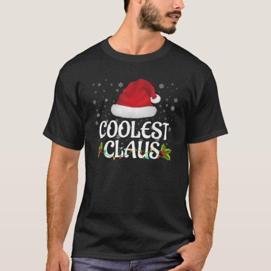 Coolste Weihnachtsbeleuchtung der Familie Santa Pa T-Shirt (Vorderseite)