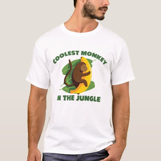 Coolster Affe im Dschungel T-Shirt (Vorderseite)