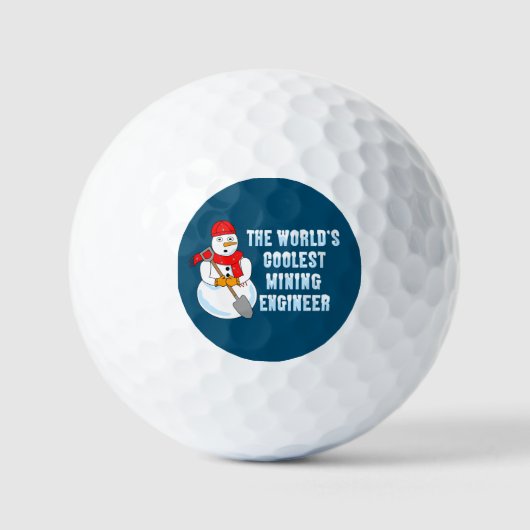 Coolster Bergbauingenieur Snowman Golfball (Vorderseite)