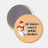 Coolster Bergbauingenieur Snowman Magnet (Vorderseite/Rückseite)