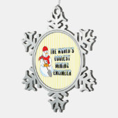 Coolster Bergbauingenieur Snowman Schneeflocken Zinn-Ornament (Rechts)