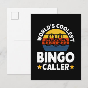 Coolster Bingo-Ansager der Welt Einladungspostkarte