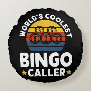 Coolster Bingo-Ansager der Welt Rundes Kissen