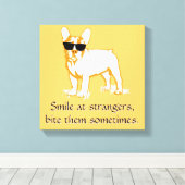 Coolster Bulldog Boy Leinwanddruck (Insitu (Holzboden))