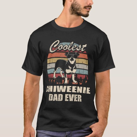 Coolster Chiweenie Vater je Vintag Retro T-Shirt (Vorderseite)