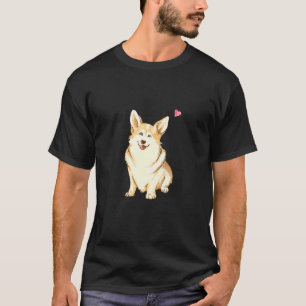 Coolster Corgi-Hund mit Herz-Valentinstag T-Shirt