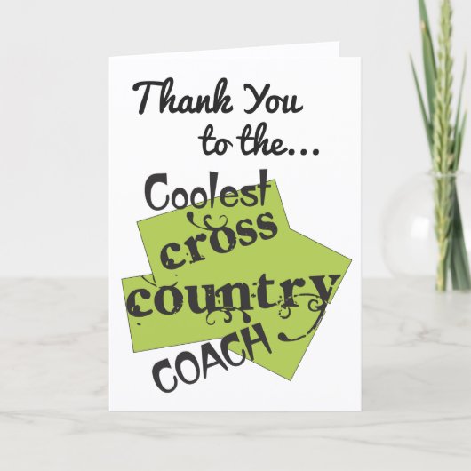 Coolster Cross Country Coach Vielen Dank Dankeskarte (Vorderseite)