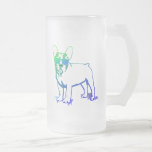 Coolster Französische Bulldogge Junge Mattglas Bierglas