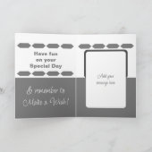 Coolster Geburtstag von Onkel 5 Foto, grau Karte (Innenseite)