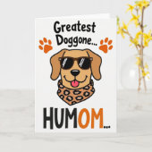 Coolster Humom-Hund Greatest Karte (Gelbe Blume)