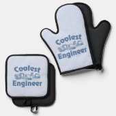 Coolster Ingenieur Ofenhandschuh & Topflappen-Set (Vorderseite/Rückseite)