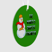 Coolster Ingenieur Snowman Ornament (Vorderseite)
