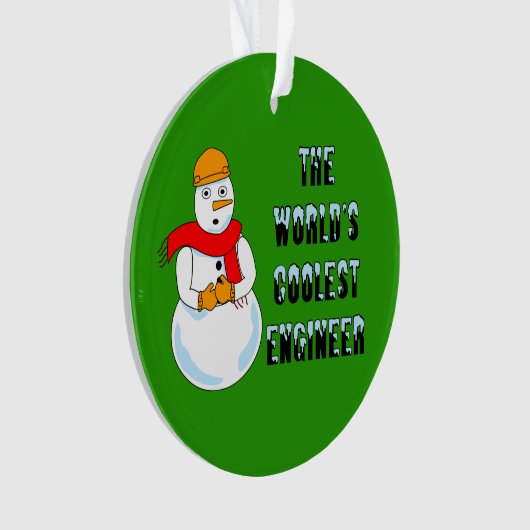 Coolster Ingenieur Snowman Ornament (Vorderseite)