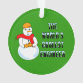Coolster Ingenieur Snowman Ornament (Rückseite)