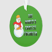 Coolster Ingenieur Snowman Ornament (Vorderseite)
