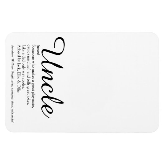 Coolster je Onkel, Functional Definition-Script Magnet (Horizontal)