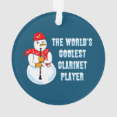 Coolster Klarinettenspieler Snowman Ornament (Rückseite)