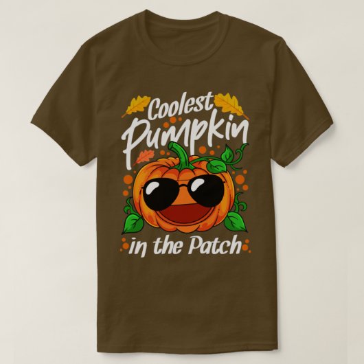 Coolster Kürbis im Patch Halloween1 T-Shirt (Design vorne)
