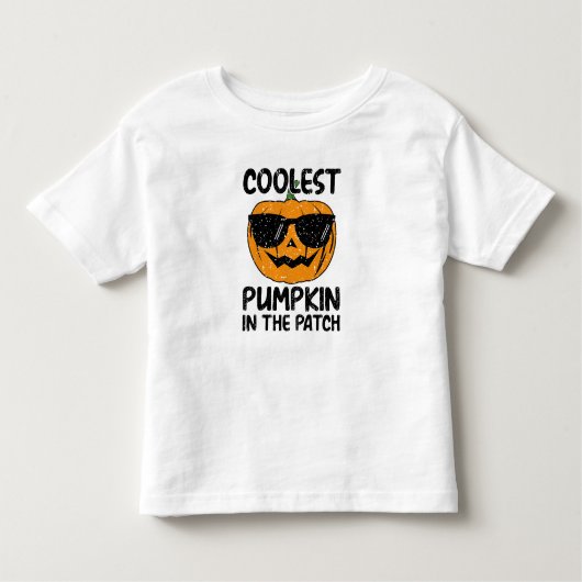 Coolster Kürbis im Patch, Halloween Kleinkind T-shirt (Vorderseite)