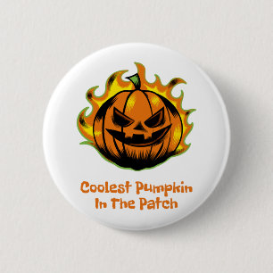 Coolster Kürbis in das PatchsonnenHalloween-Rennen Button