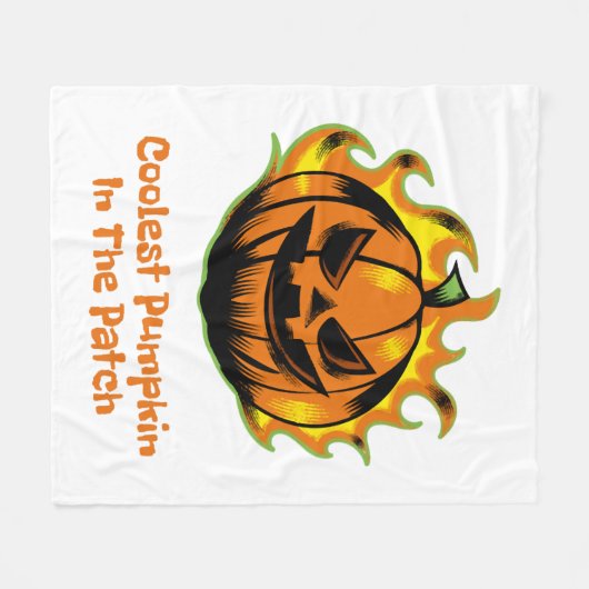 Coolster Kürbis in das PatchsonnenHalloween-Rennen Fleecedecke (Vorderseite (Horizontal))