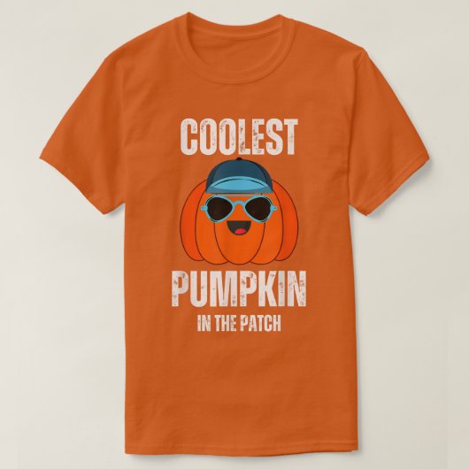 Coolster Kürbis in den Patch Funny Cool Pumpkin Ha T-Shirt (Design vorne)