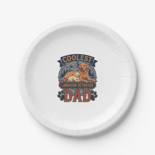 Coolster Labrador Retriever Dad Hund Berg Pfote Dr Pappteller