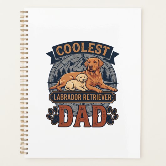 Coolster Labrador Retriever Dad Hund Berg Pfote Dr Planer (Vorderseite)