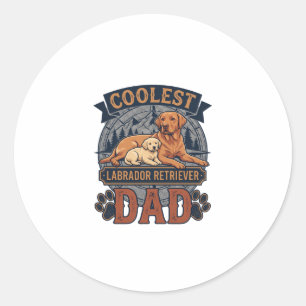 Coolster Labrador Retriever Dad Hund Berg Pfote Dr Runder Aufkleber